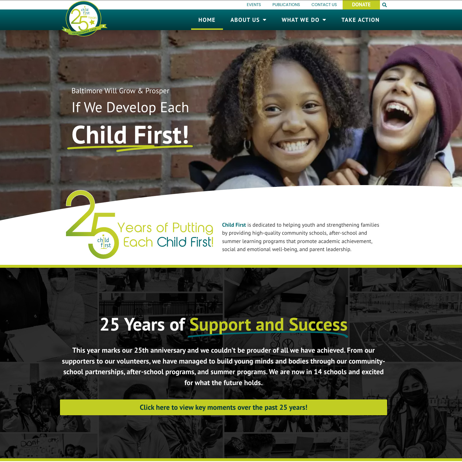 Child First Authority nonprofit website design